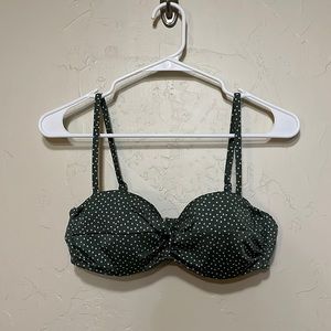Strapless Green Bikini Top